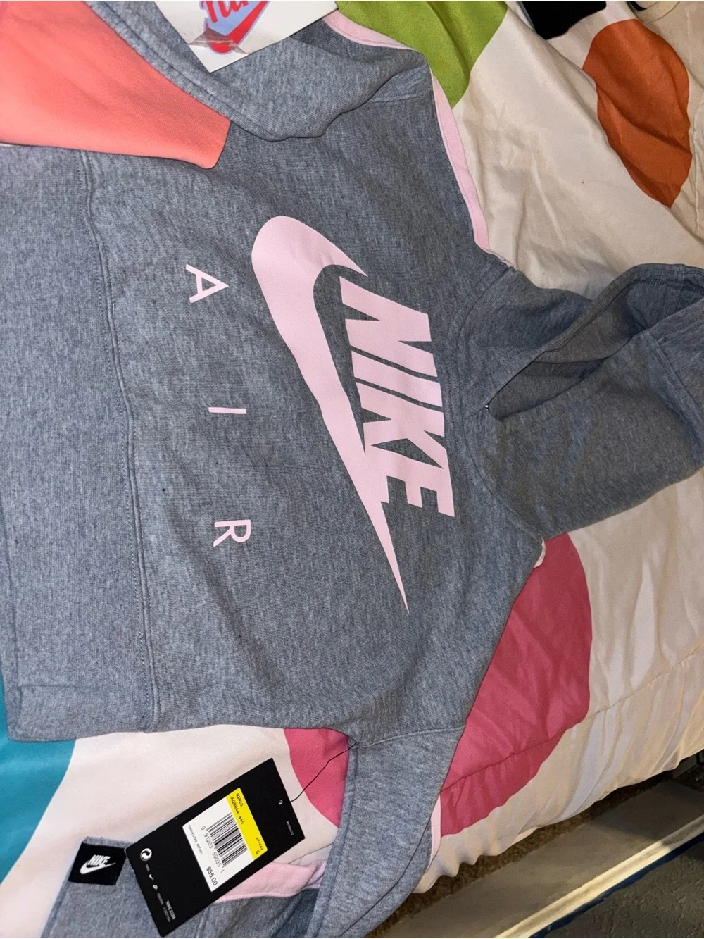 Nike Kids Colorblock Hoodie & Leggings Set - Gray, & Pink